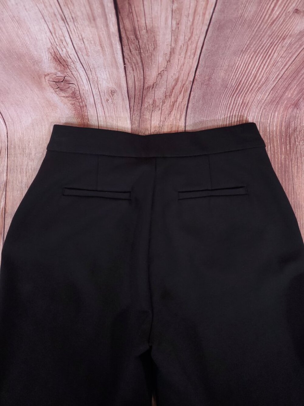 Quince Womens Size 4 Ultra Stretch Ponte Trousers Black Wide Leg High Rise Pants - Picture 6 of 14